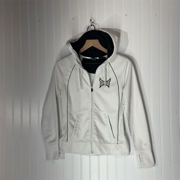 Tapout Women’s White Zip Hoodie Small BJJ MMA Y2K Athleticcore UFC Gymwear - Picture 1 of 8